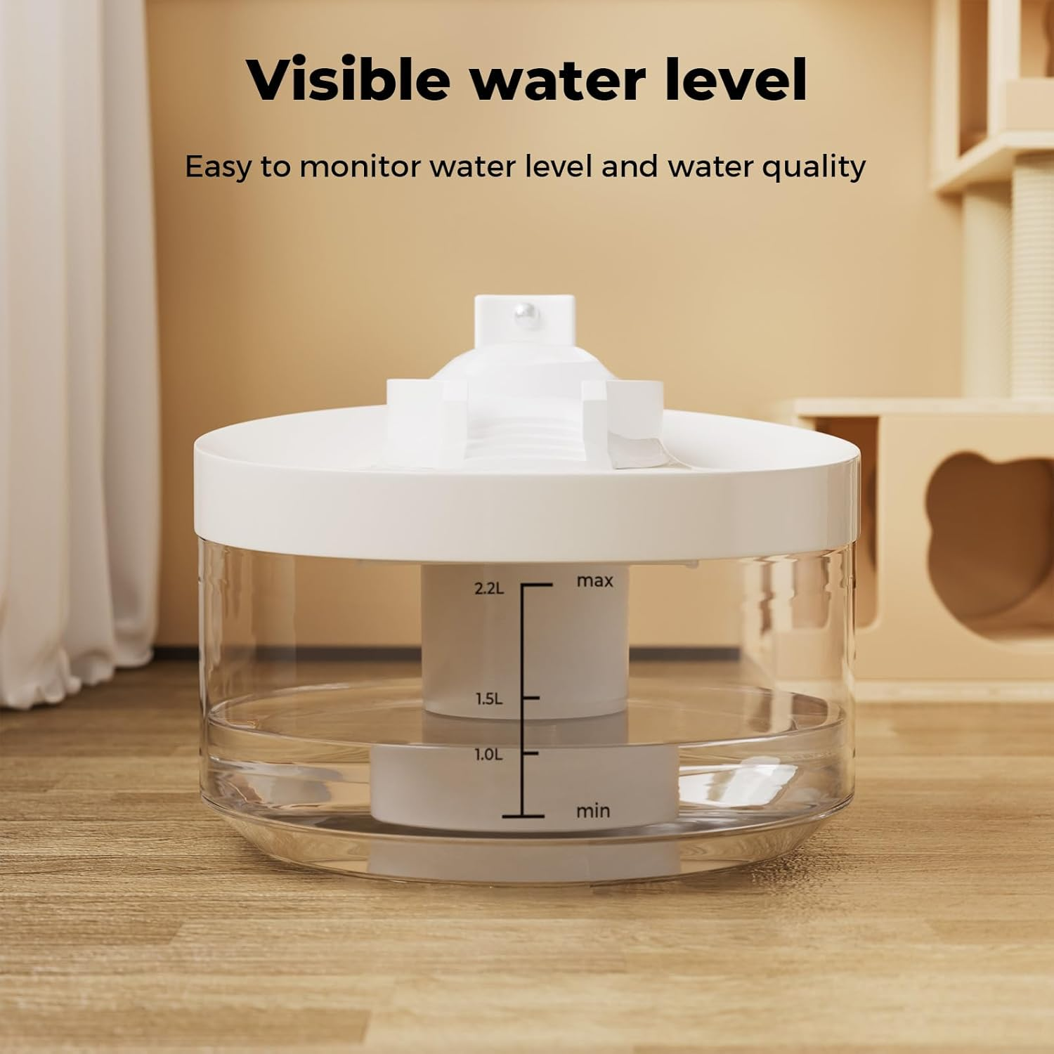 PaWz Smart Pet Water Fountain 2.2L for Cats Dogs, LED Automatic Cat Drinking ... - Picture 9 of 14