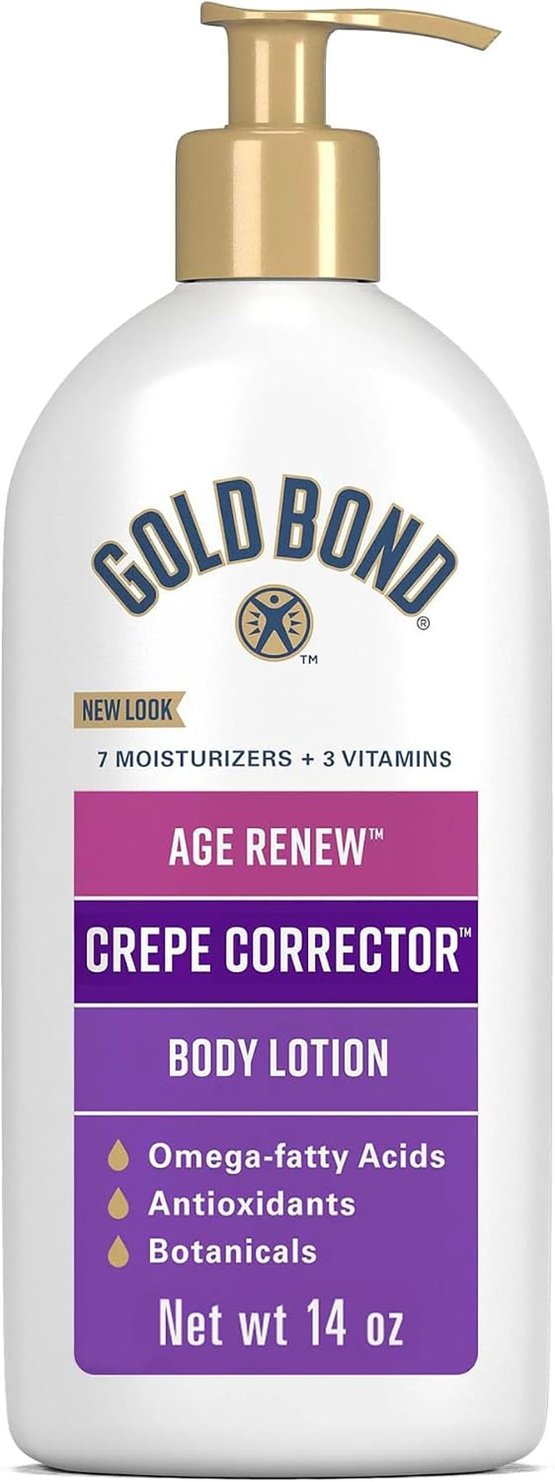 Gold Bond Age Renew Crepe Corrector Body Lotion, Replenishing & Smoothing Formula, 14 Oz.