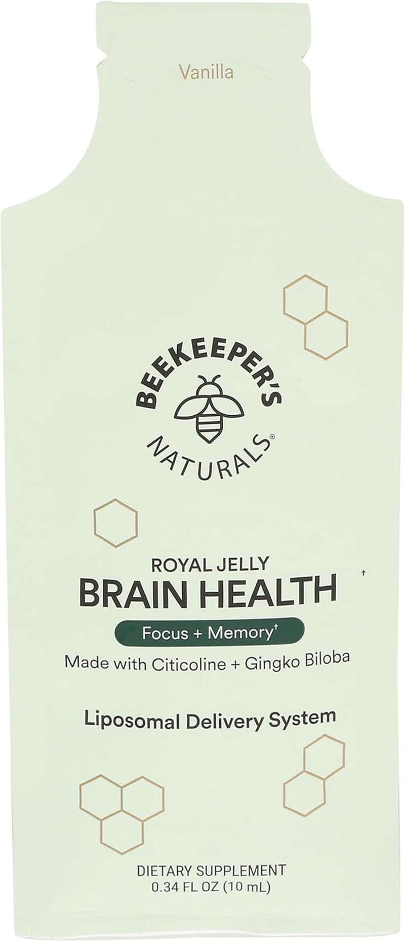 Beekeepers Naturals Brain Health Royal Jelly Liposomal SGL, 0.34 FZ