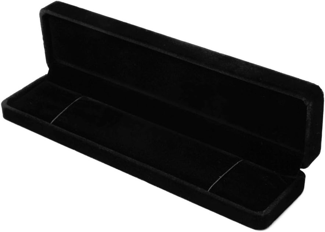 Black Jewelry Box Long Pearl Necklace Bracelet Box Engagement Wedding Gift Jewellery Storage Presentation Boxes Velvet
