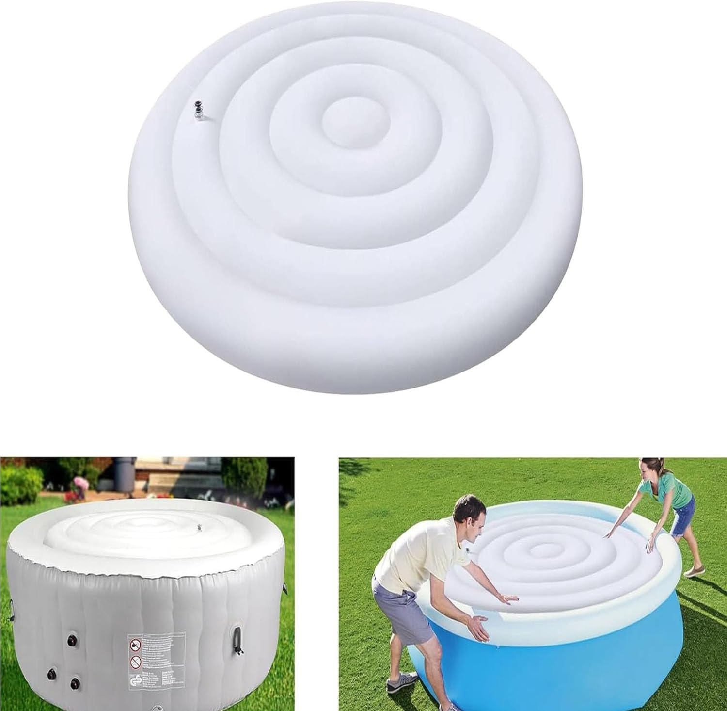 4.5 Ft Inflatable Hot Tub Cover for round Hot Tub Insulated Thermal Energy