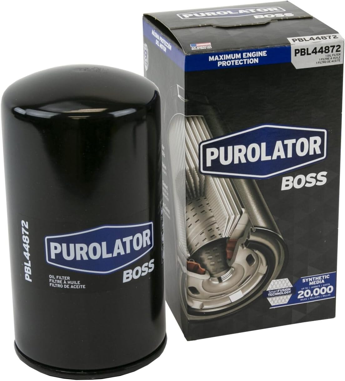 Maximum Engine Protection Spin On Oil Filter Compatible With F-250 Super Duty, F