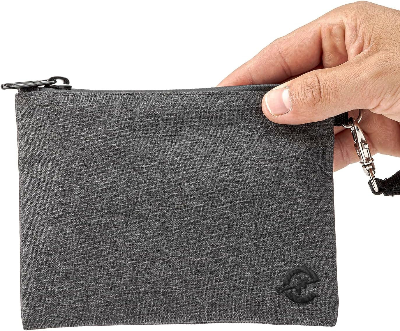 Small Smell Proof Bag Container Pouch 6"X4", Carbon Lined (Gray)