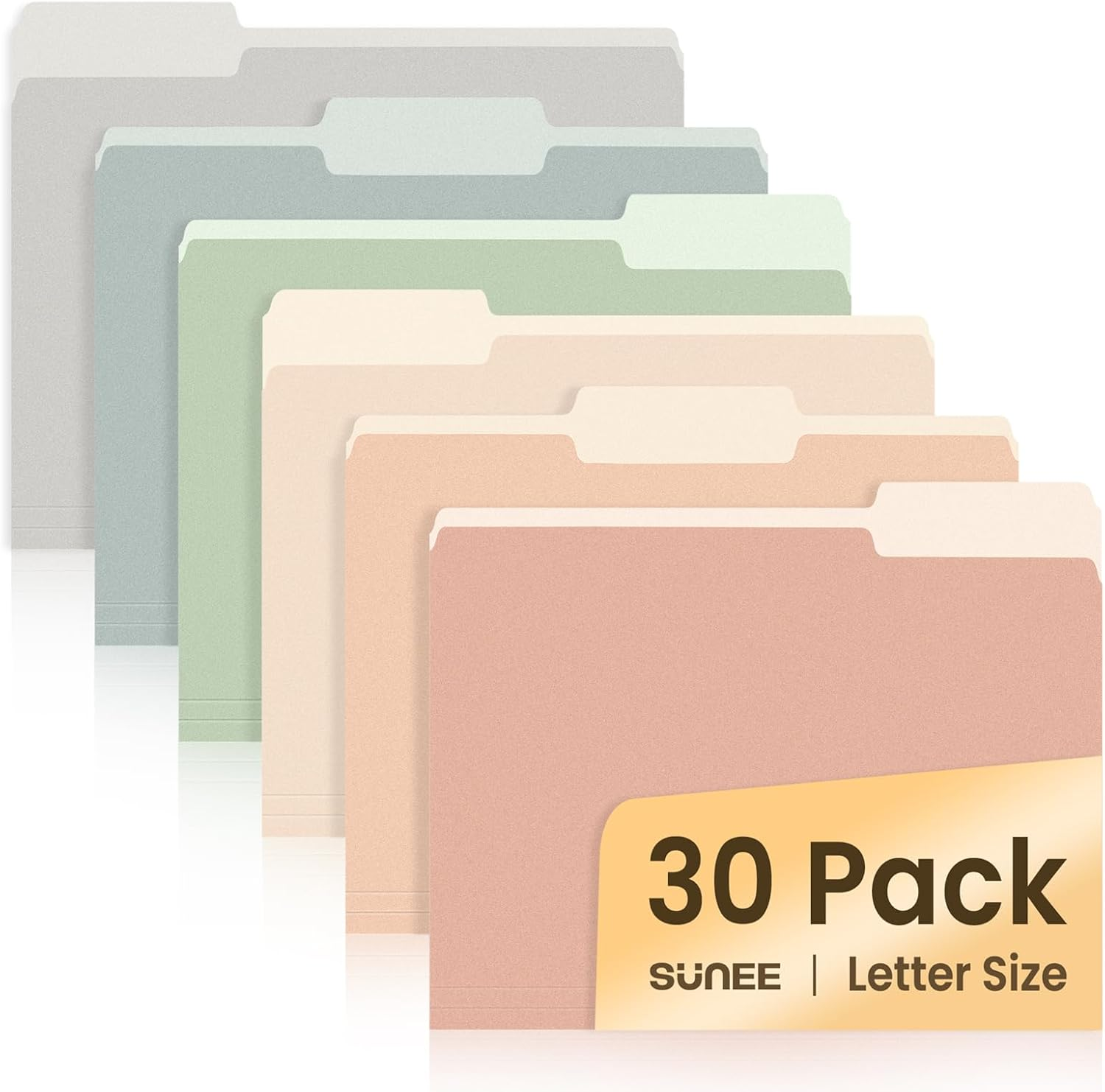 File Folders, 30 Pack Manilla Folders 8.5 x 11, Colored File Folders Home Office School Supplies for Documents Files Paper,6 Pastel Colors