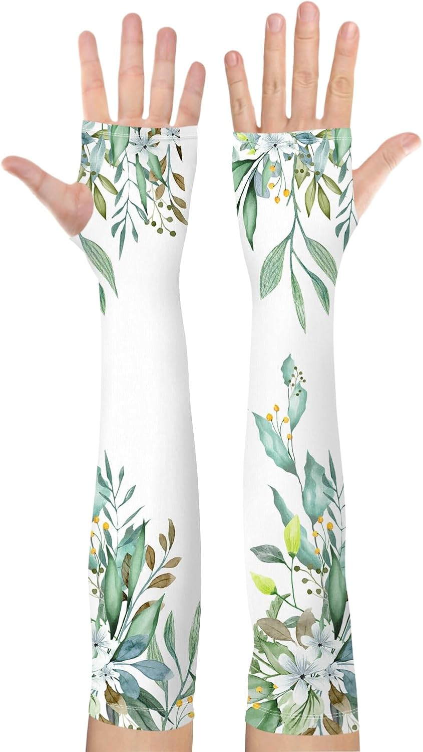 Gardening Sleeves for Women Farm UV Sun Protection Anti-Scratch Cooling Sleeves with Thumb Hole Arms Cover Outdoors