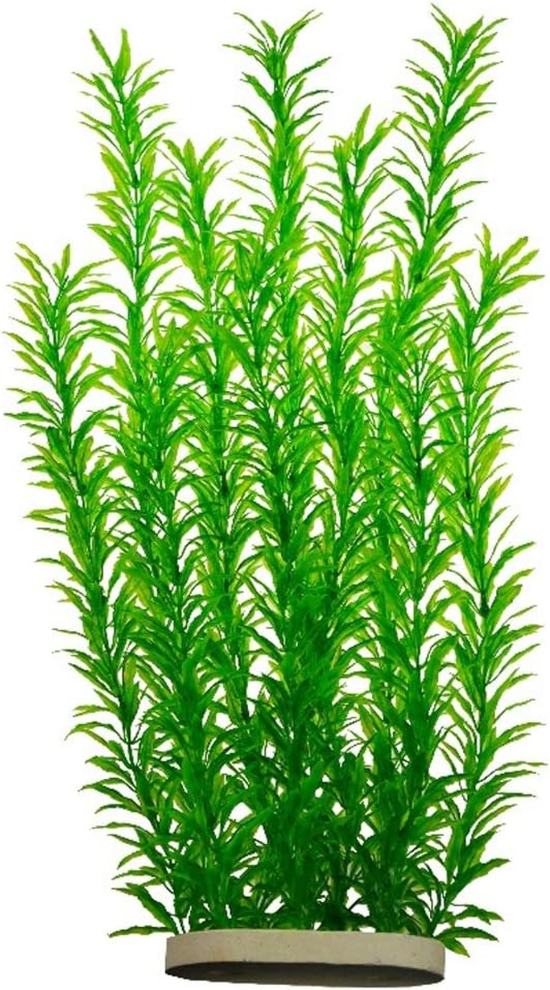 Tall Green Leaves Aquarium Décor Plastic Plants Extra Large 20 Inches Ch0701