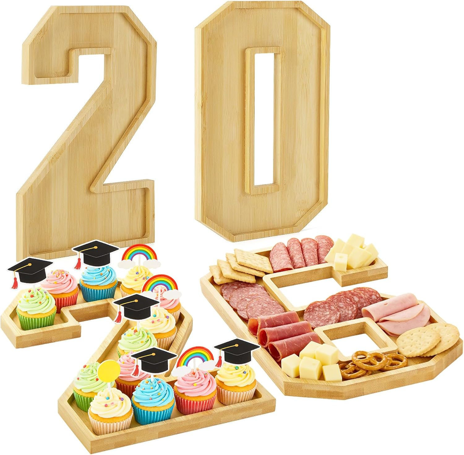Bamboo 2026 Graduation Numbers Charcuterie Fillable Board - 12
