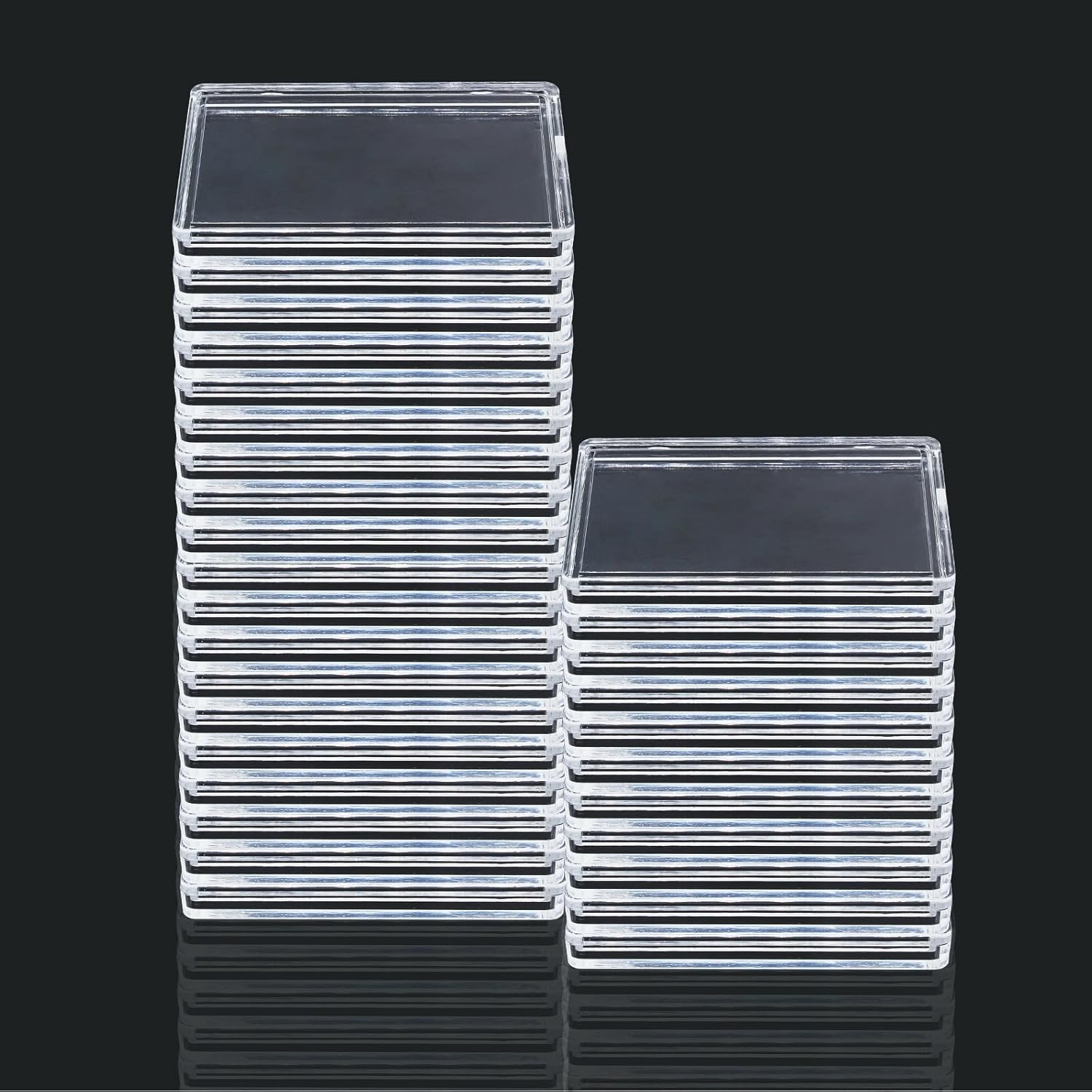 30PCS Clear Plastic Storage Box for 1 Oz Silver Bar, Troy Ounce Bar Holder Case