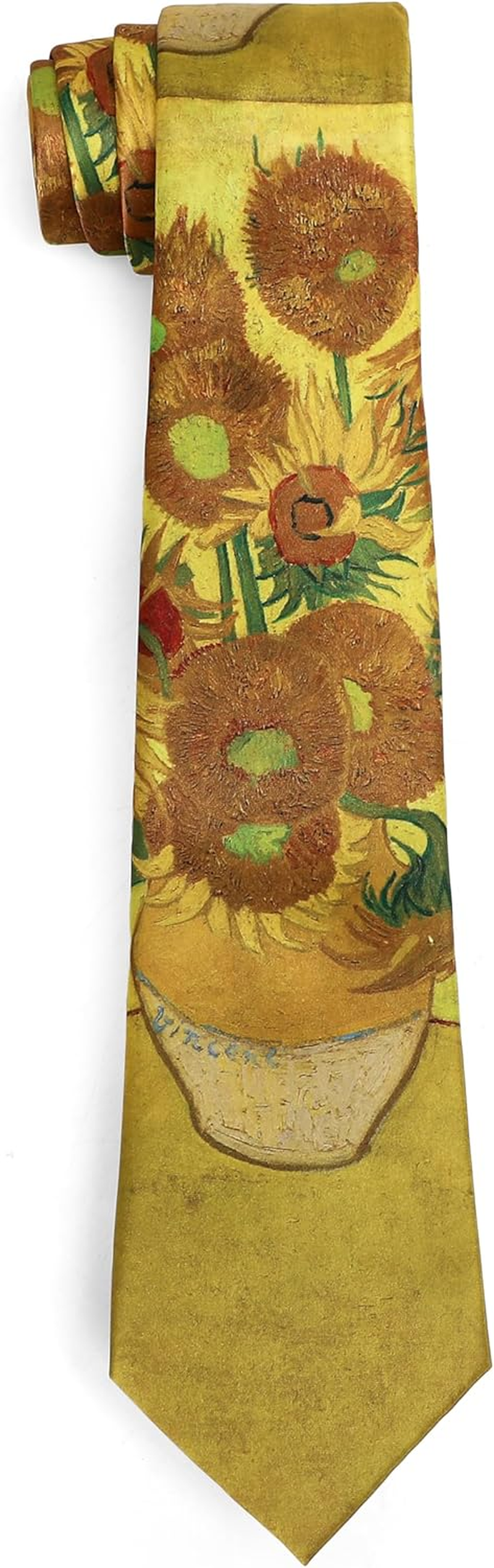 Sunflowers Art Tie – Van Gogh Floral Necktie for Men | Classic Fine Art Gift for Teachers, Artists & Museum Fans