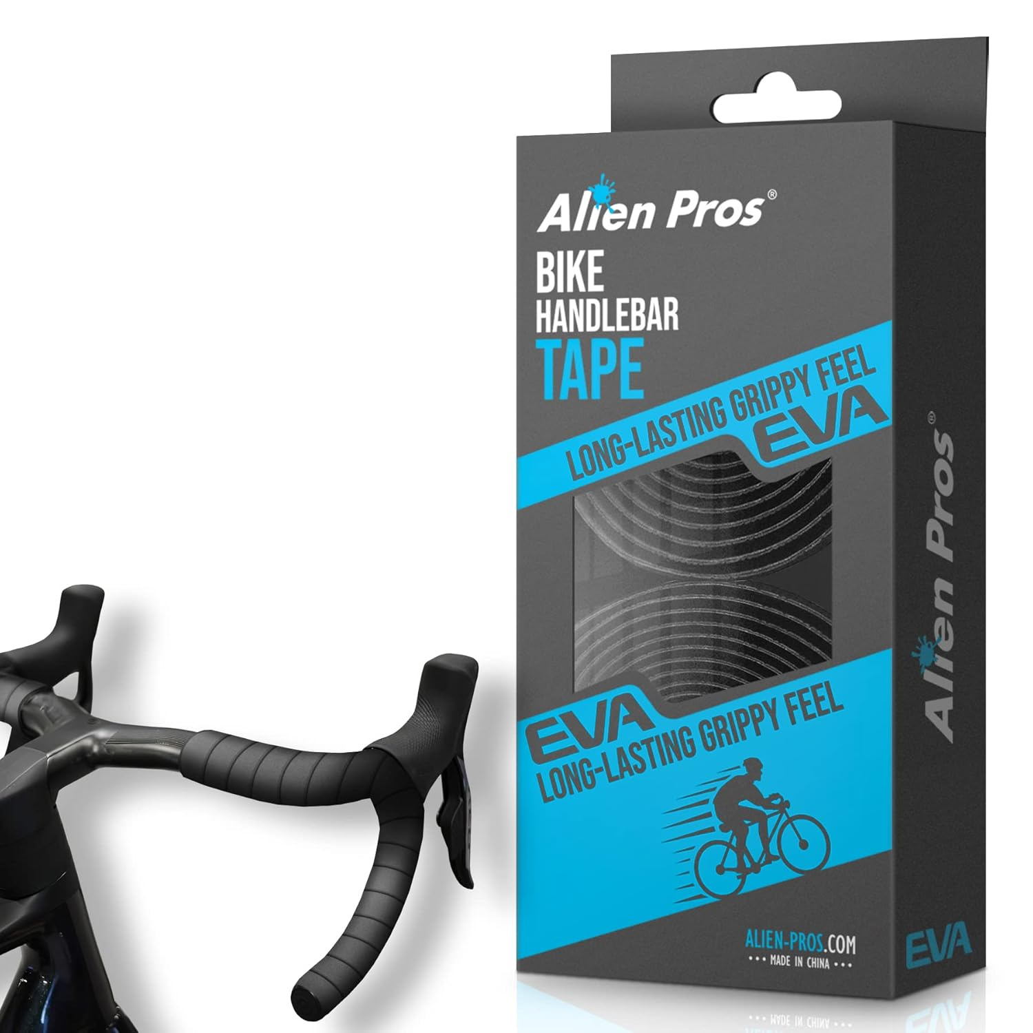 Bike Handlebar Tape EVA (Set of 2) Black - Enhance Your Bike Grip with These Bicycle Handle bar Tape - Wrap Your Bike for an Awesome Comfortable Ride (Set of 2, Black)