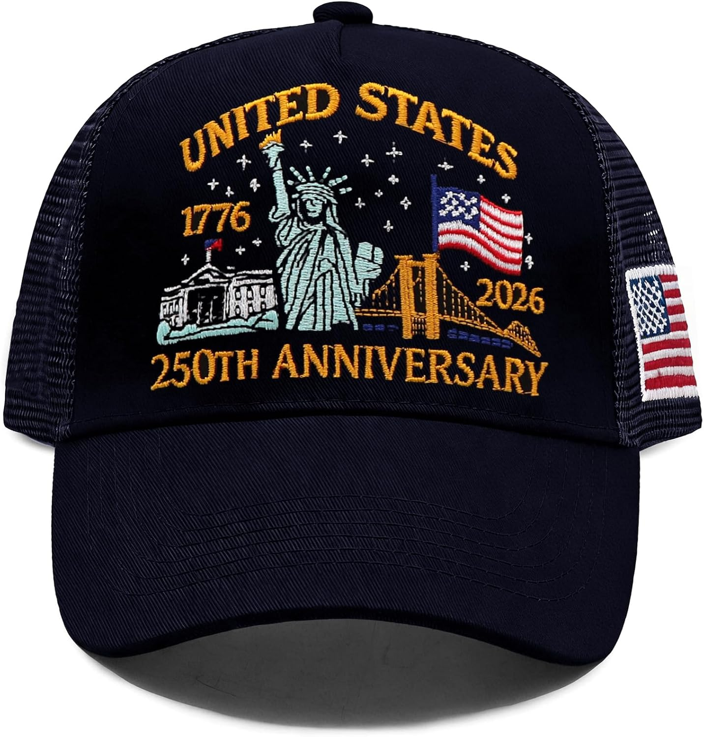 America 250 USA Anniversary Hat 1776-2026 Hat Adjustable Embroidered 250Th Anniversary USA Hat Baseball Caps