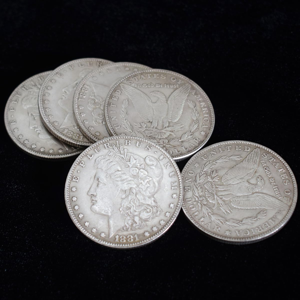 6 Pcs Morgan Dollar Can Be Attracted by Magnets Coin Magic Props