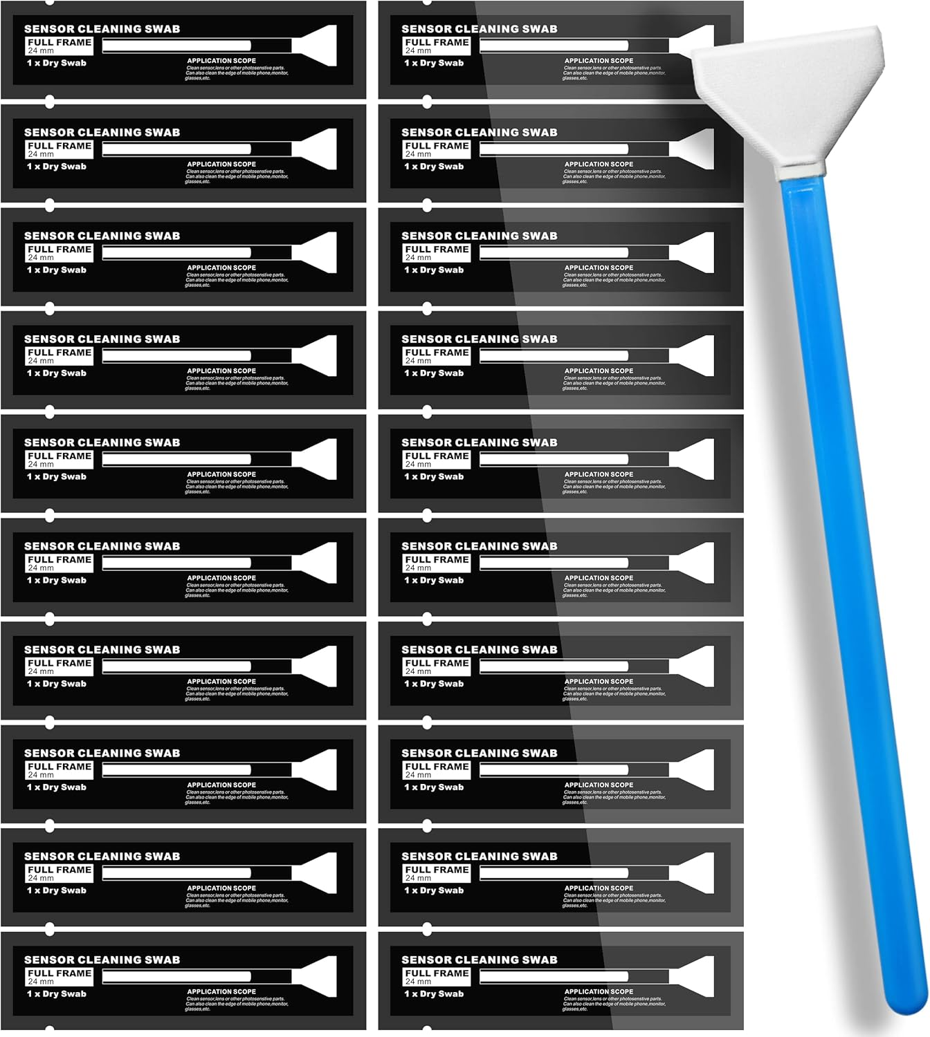 Sensor Cleaning Swabs for Full Frame Sensor of DDR24 DSLR or SLR (20 Pack of 24Mm Sensor Cleaning Swabs) (HCS-24)