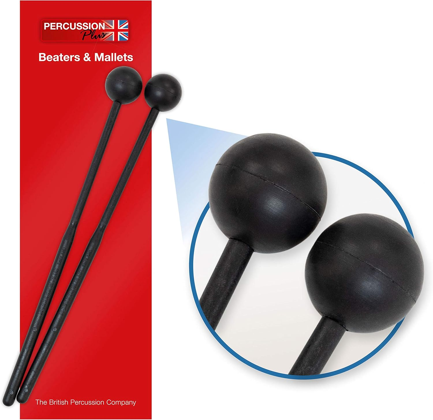 Percussion plus PP064 Rubber Beaters for Chime Bars or Slit Drums - Soft