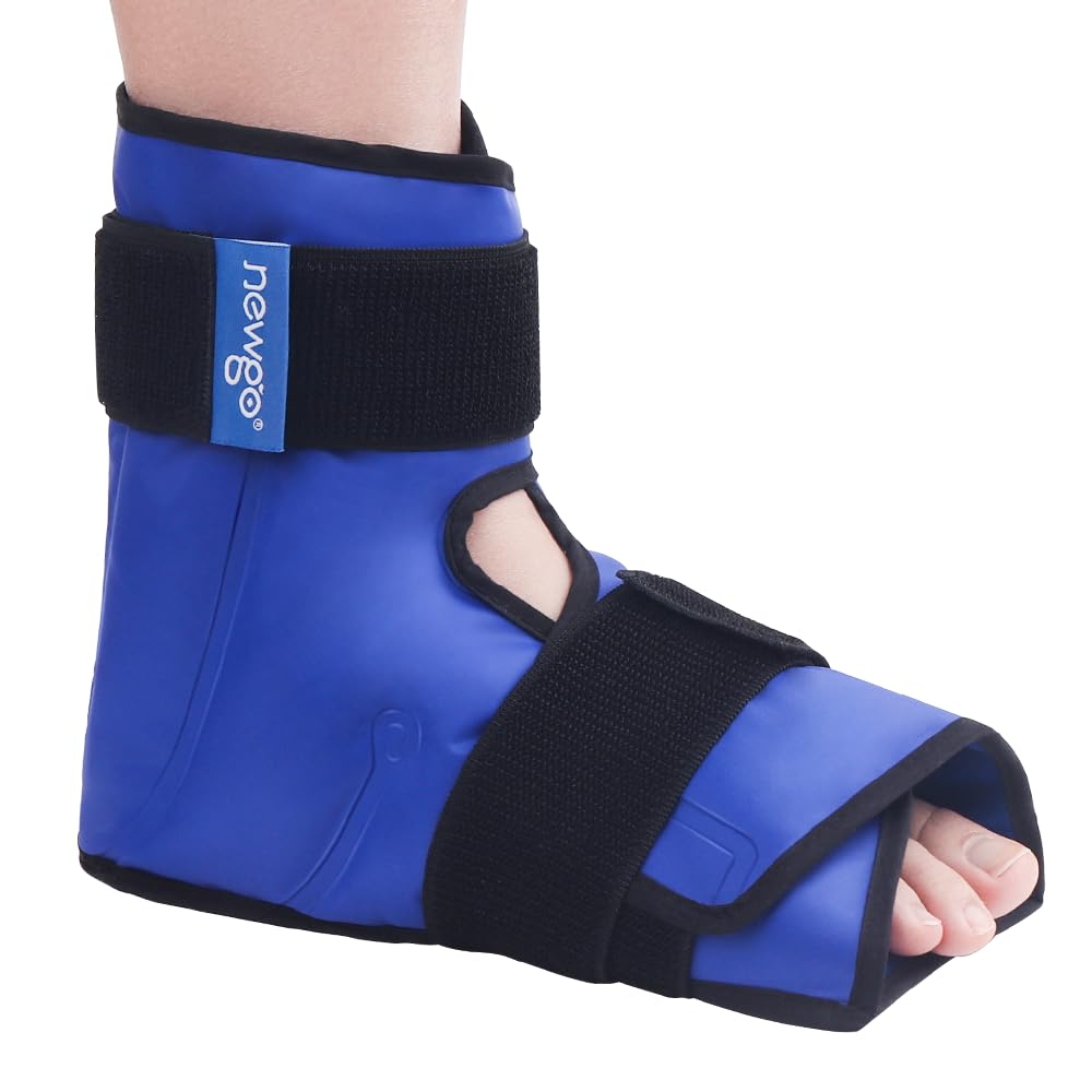 Ice Pack Foot Ankle Ice Pack Wrap for Plantar Fasciitis, Foot Surgery Recovery, Hot Cold Therapy Ice Boot Foot for Bunions, Ankle Injury, Swelling, Burning Feet - Blue