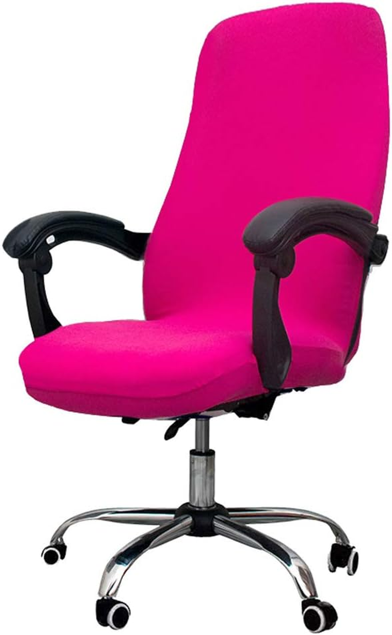 Office Chair Cover - Universal Stretch Desk Chair Cover, Computer Chair Slipcovers (Size: L) - Rose