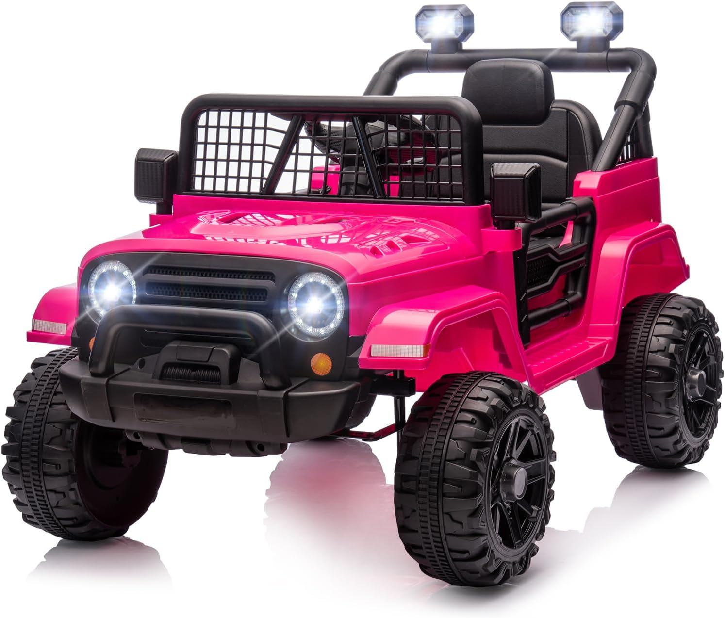 12V Kids Ride on Truck - Hot Pink