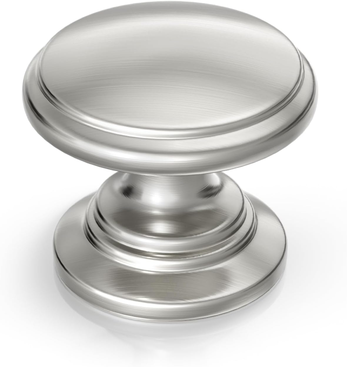 30 Pack Cabinet Knobs Brushed Nickel Cabinet Knobs round Silver Drawer Pulls Zinc Alloy Hardware for Bedroom Dresser Drawer 1-1/5 Inch Diameter