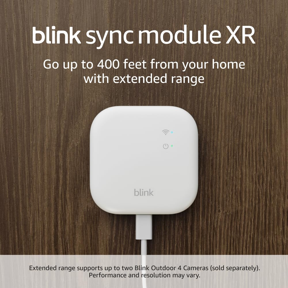 Blink Sync Module XR — System Hub for All Blink Devices, Go up to 400 Feet from Your Home with Extended Range for Outdoor 4
