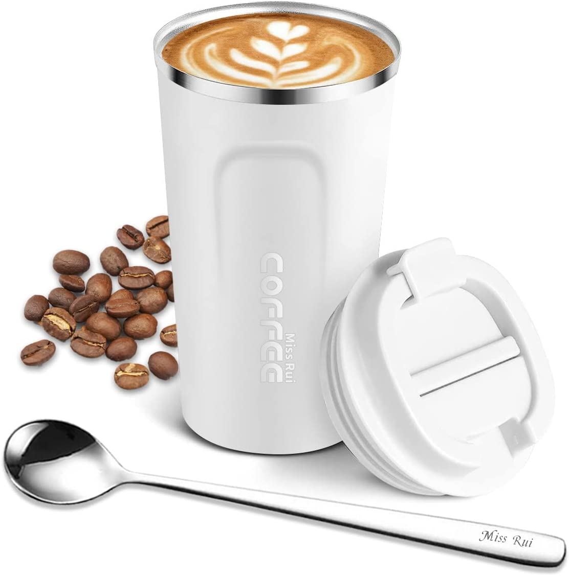 Miss Rui Coffee Cup Travel 510ml Reusable Coffee Mug Stainless Steel Insulate... - Picture 2 of 13