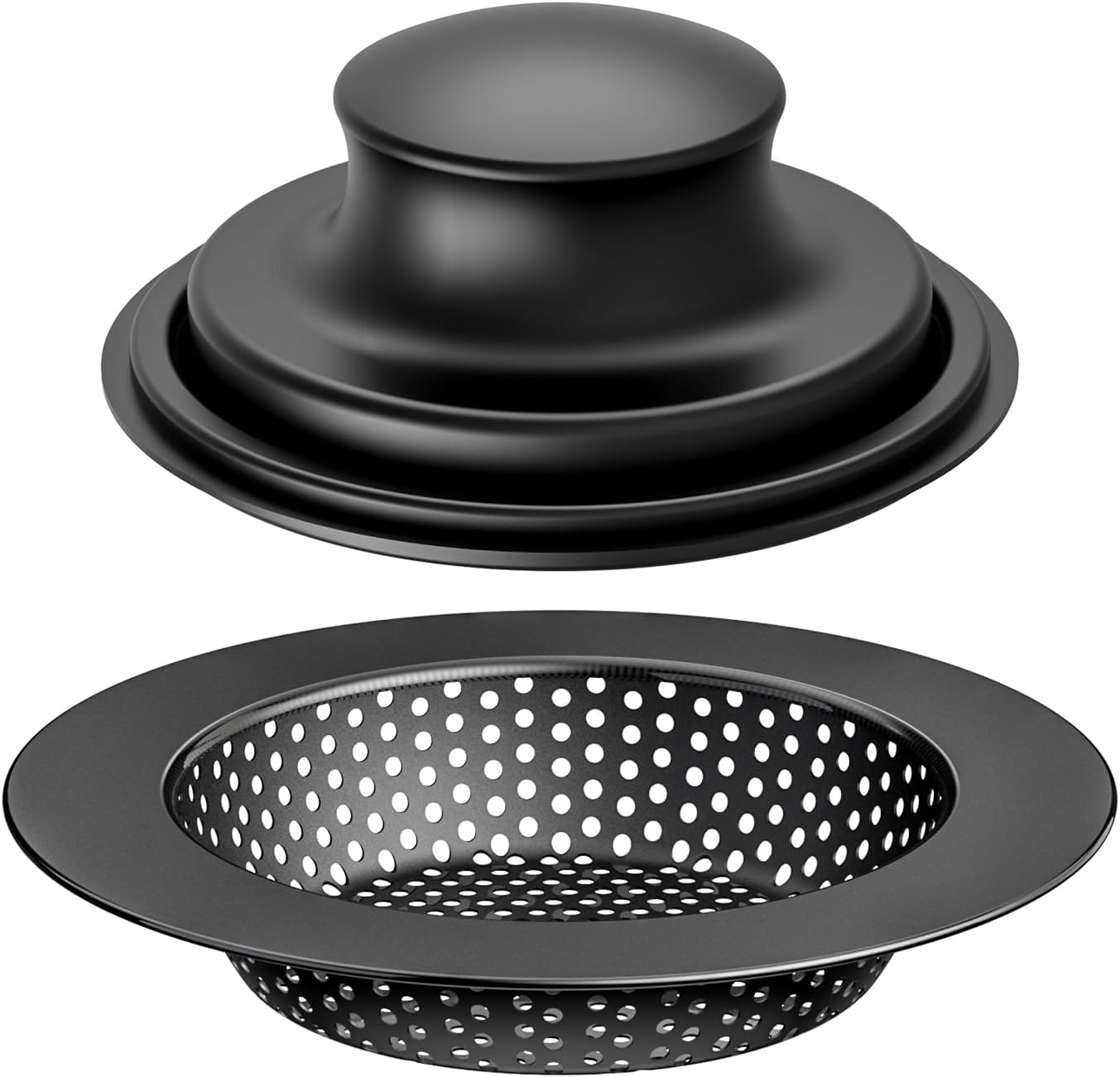 2 piezas de colador y tapón de desagüe para fregadero de cocina, desagüe