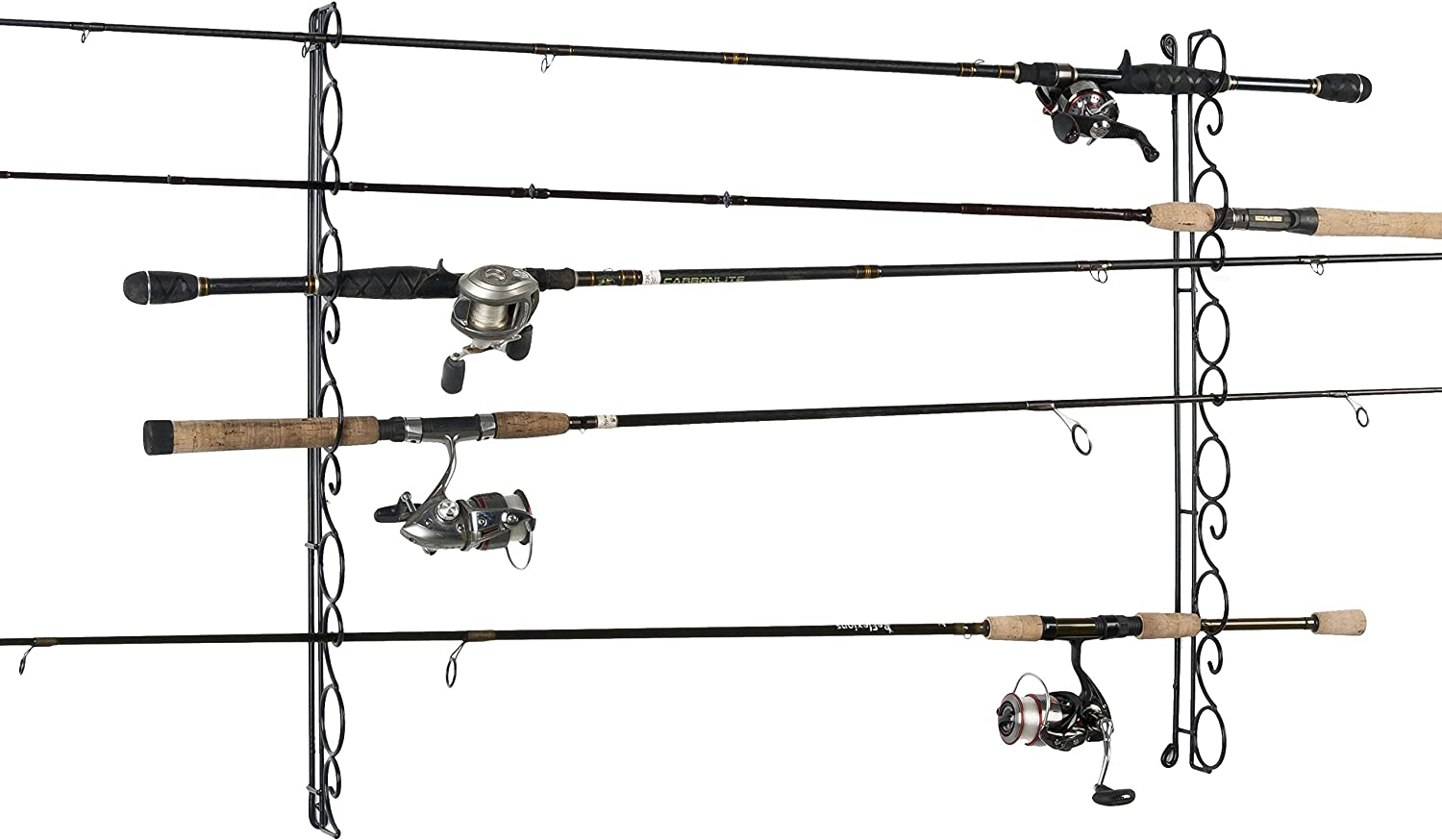 Wire Horizonal Ceiling Rack for Fishing Rod Storage, Holds up to 9 Fishing Rods, WHR-009