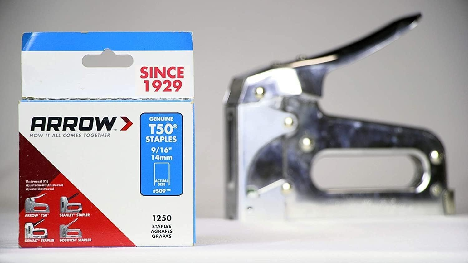 Arrow 509 Heavy Duty T50 Staples 5000-Pieces, 9/16-Inch Length - Picture 12 of 14