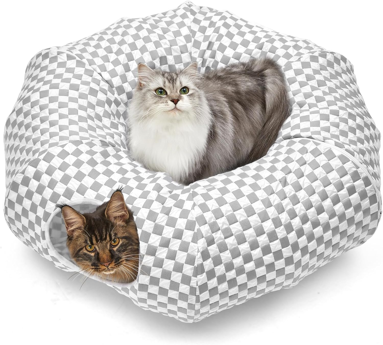 Bininl Cat Tunnel - Peekaboo Cave Bed for Indoor Pets, Donut-Shaped House Wit... - Picture 13 of 17