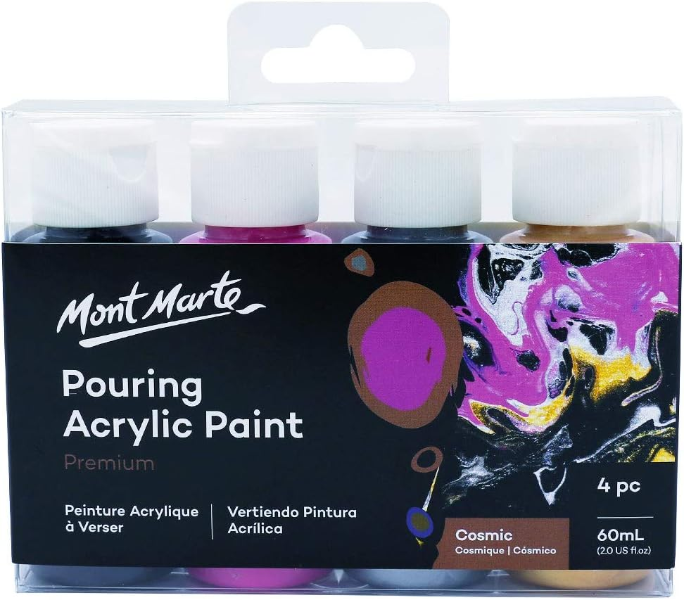 Mont Marte Pouring Acrylic Paint 4-Pieces Set, 60 ml, Ethereal - Picture 10 of 20