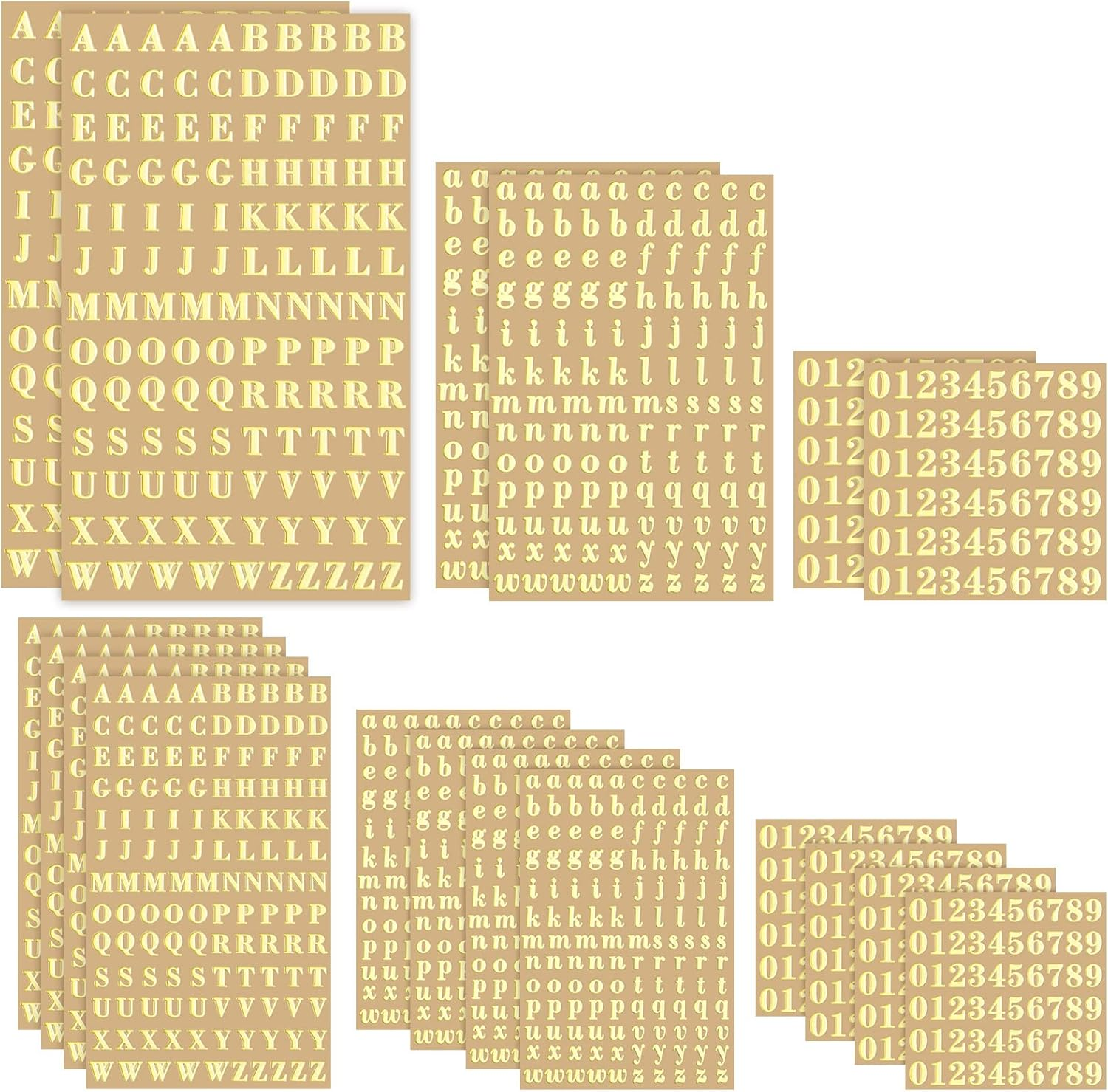 18 Sheets Small Gold Letter Stickers 3Mm Tiny Alphabet Number Stickers Mini Gold Number Self Adhesive Metallic Alphabet Decorative Decals for Wedding Baby Shower Birthday DIY Scrapbook