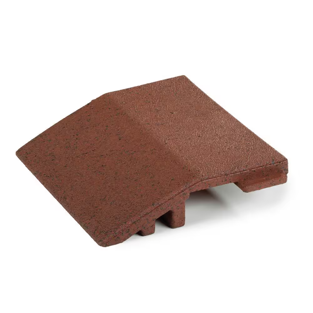 Transition Paver with Tabs 7.2 In. X 8 In. X 1.75 In. Redwood Composite (18-Pieces / 12 Linear Ft.)