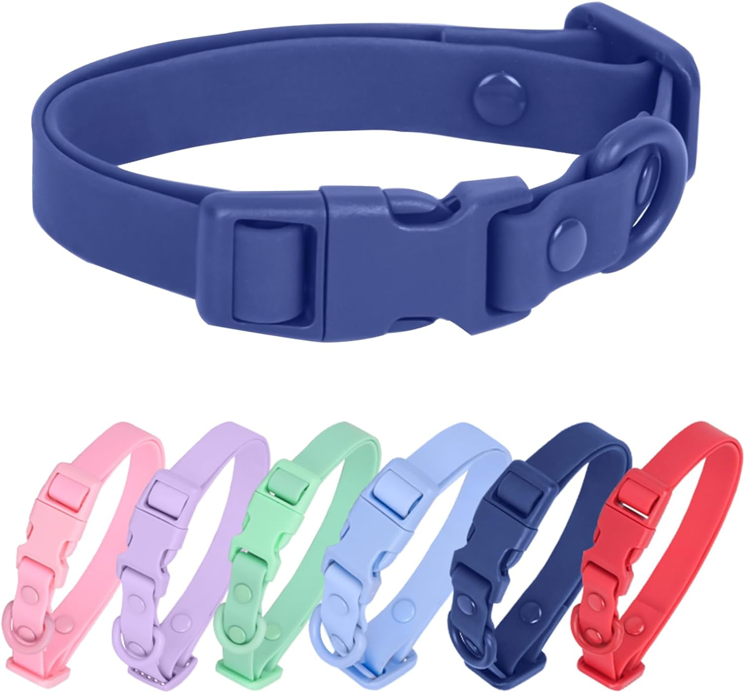 Waterproof Dog Collar Soft Rubber Dog Collar with Safety Buckle Adjustable Pe... - Picture 12 of 21