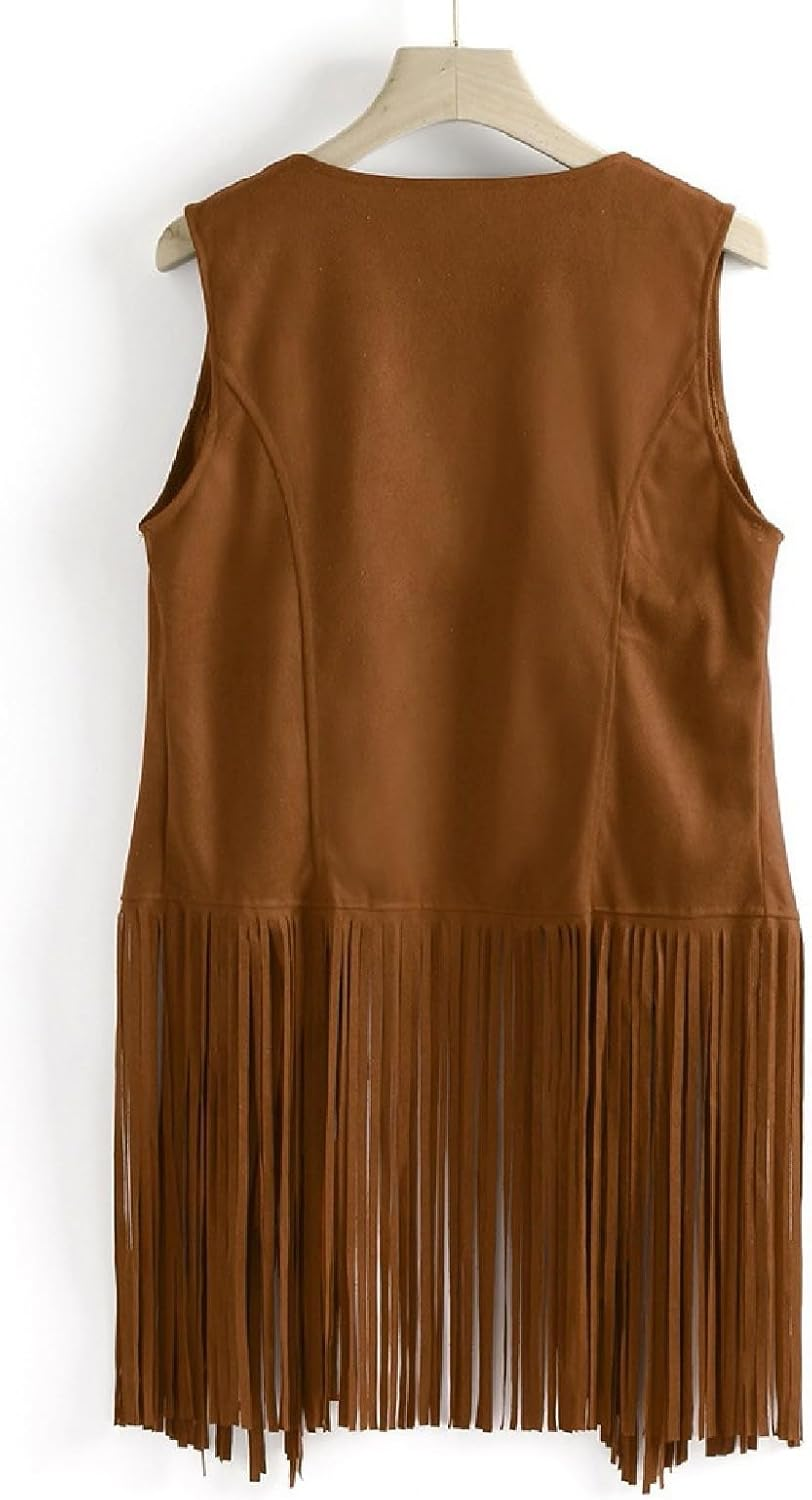 70s 80s Hippie Costume Women Fringe Vest Set Cowgirl Costume 70s Disco Outfit... - Picture 5 of 17