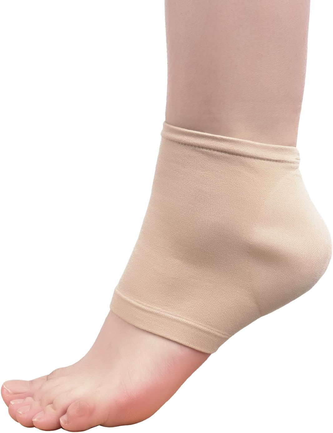 Adorila 2 Pairs Achilles Tendon Heel Protector, Compression Padded Sleeve Socks