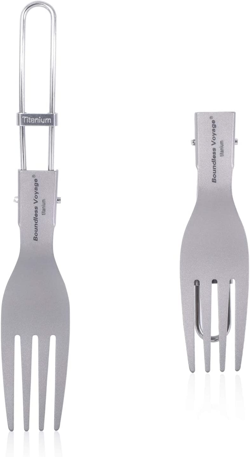 Boundless Voyage Titanium Folding Tableware Fork Spoon Spork Chopsticks Ultra... - Picture 12 of 13