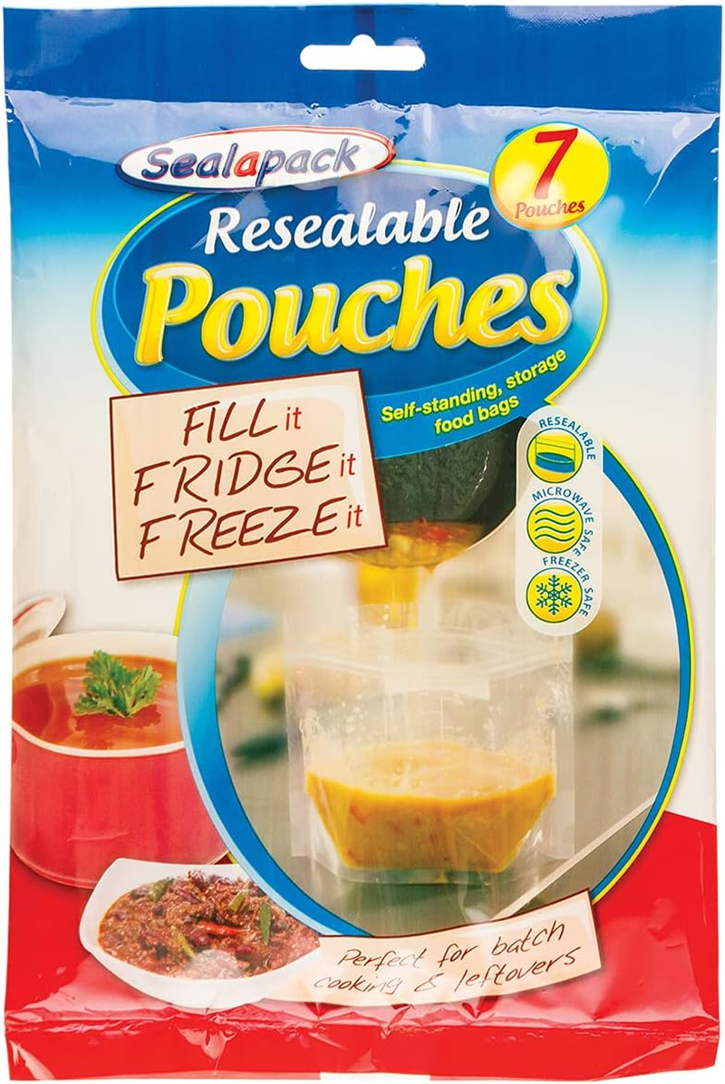 Sealapack Sap1051A Versatile Re-Sealable Pouches, Fill, Fridge or Freeze, Pack of 7