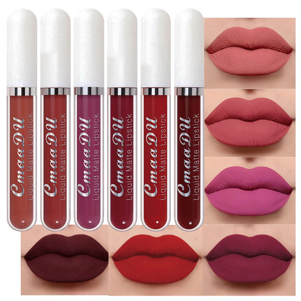 6 Pcs L�Piz Labial Larga Duracion Pintalabios Magico De 24H Duracion Original