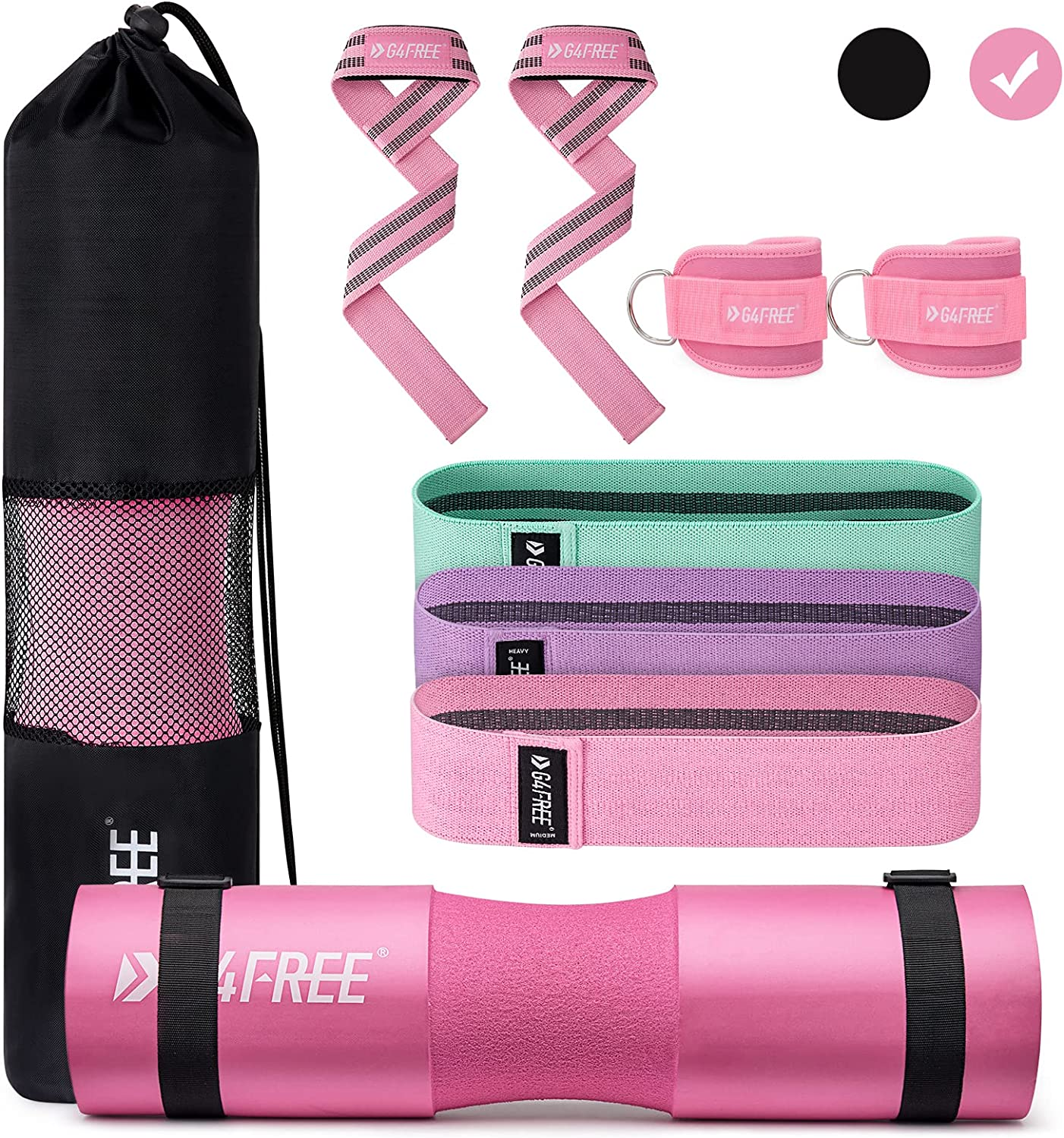 9Pcs Barbell Pad Set for Squat, Hip Thrusts, Lunges, Leg day, Standard O