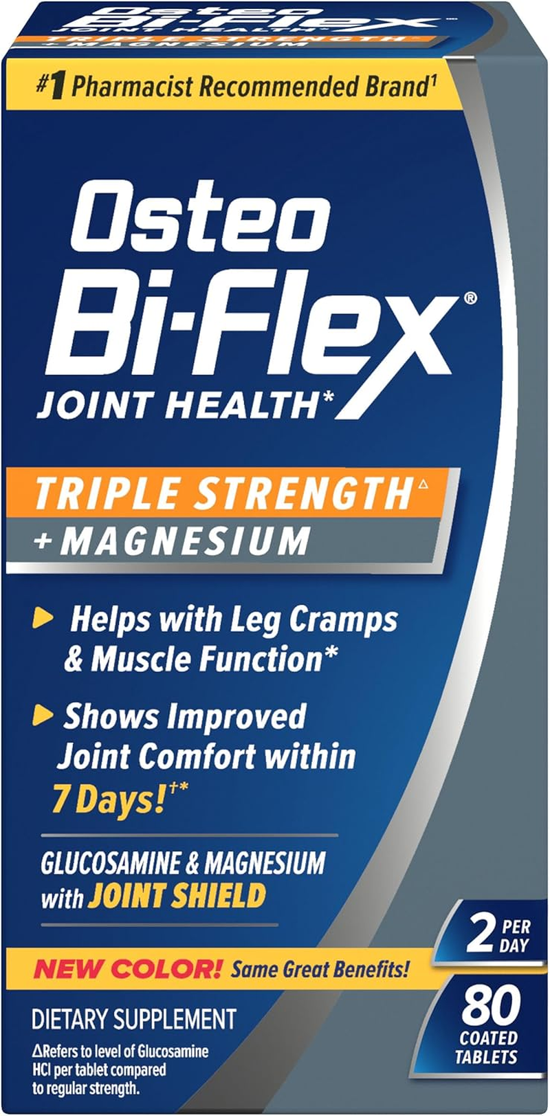Triple Strength Joint Supplement with Glucosamine & Magnesium, Gluten Free, 80 Tablets