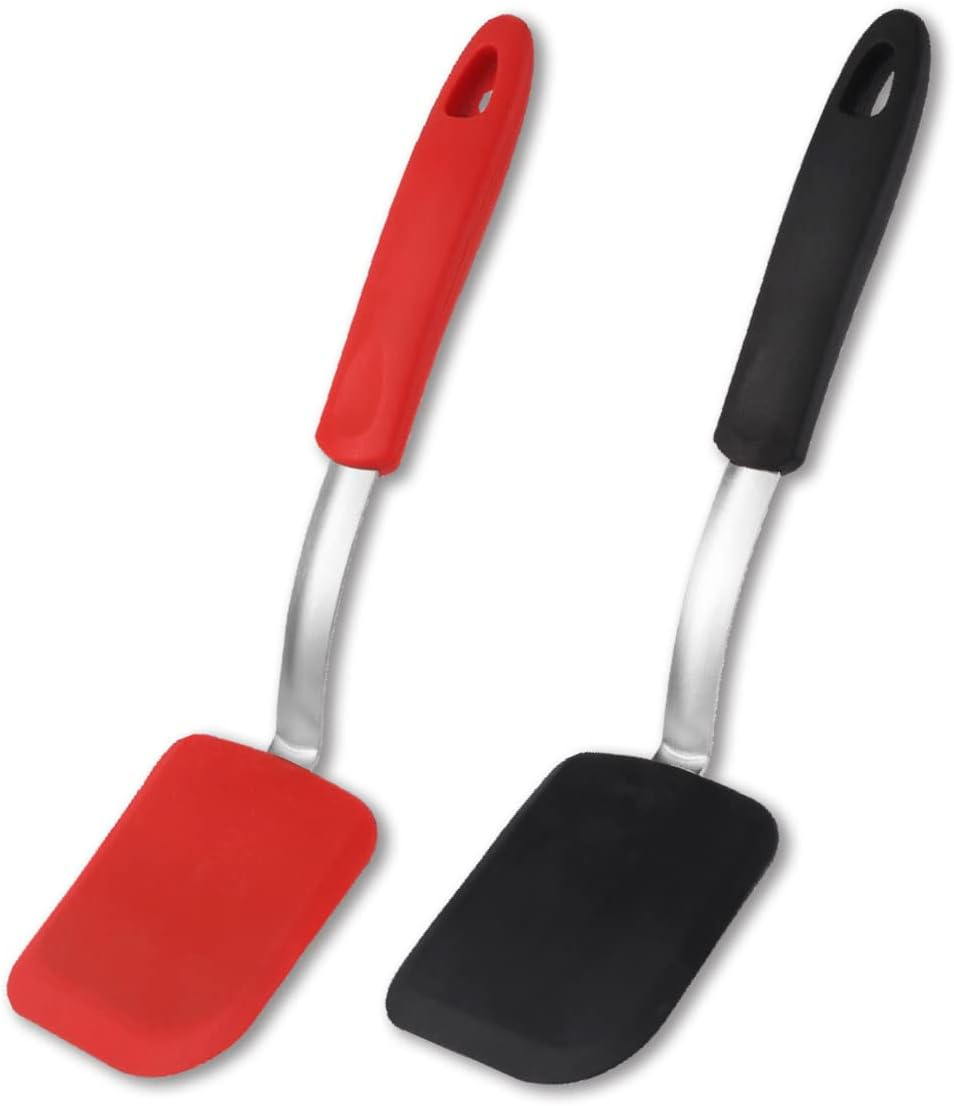 Silicone Cookie Spatula Turner 2Pcs Silicone Spatula Nonstick Heatresistant Mini