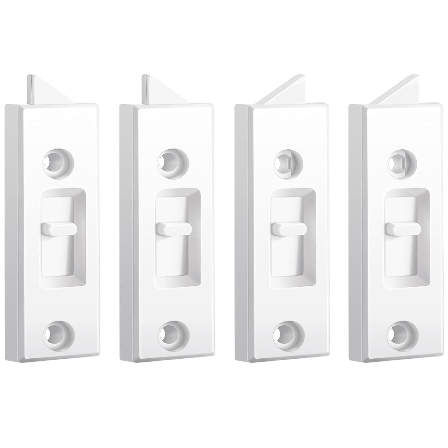 Window Latch Locks Window Parts and Hardware Tilt Latch Plastic Construction, Spring Loaded, 2 Inch Hole Center Spacing Sliding Lock Replacement (4 Pieces)