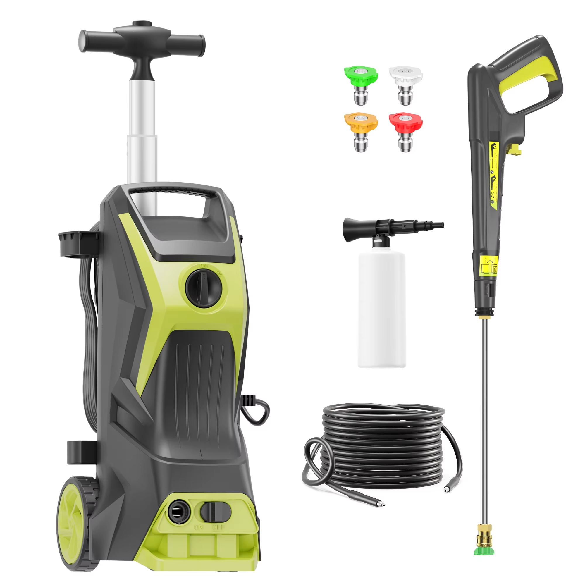Electric Pressure Washer 4800PSI 3.2GPM Power Wash Machine with Foam Cannon Car