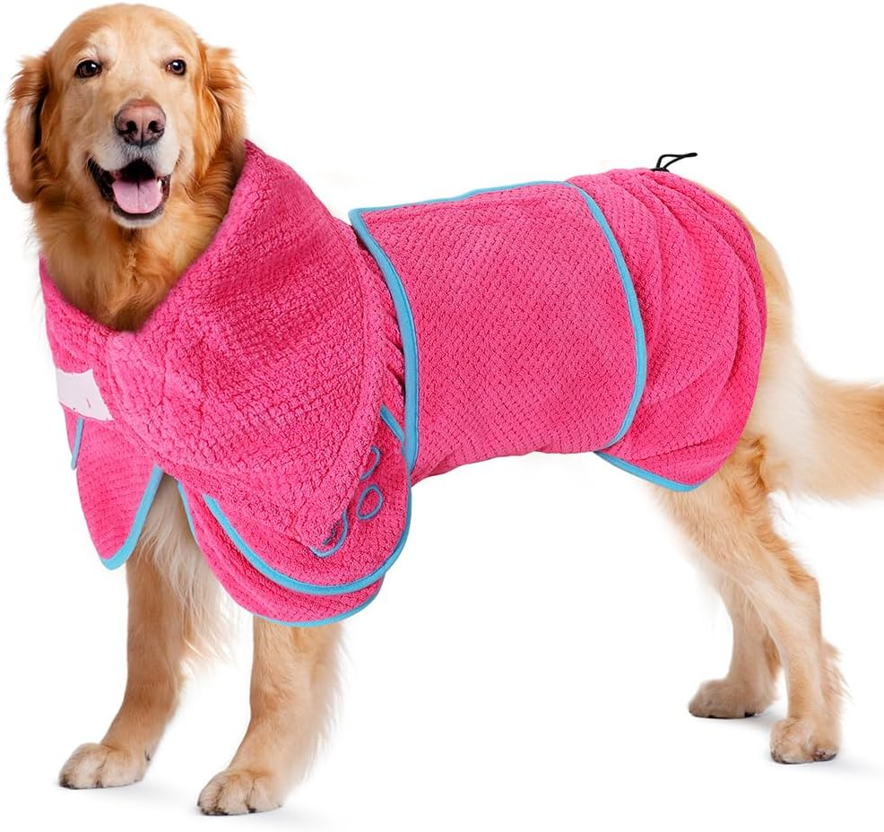 AUTOWT Dog Drying Coat, Microfibre Pet Bathrobe Towel, Absorbent Quick-Drying... - Picture 2 of 18