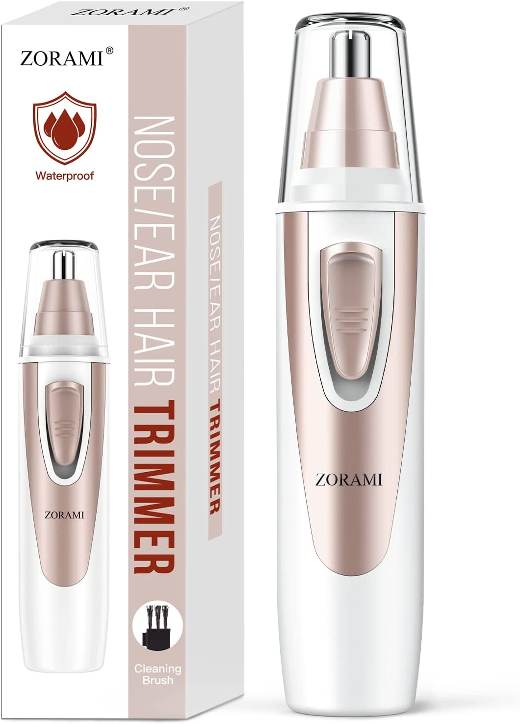 Ear & Nose Hair Trimmer – Waterproof, Painless, Pink