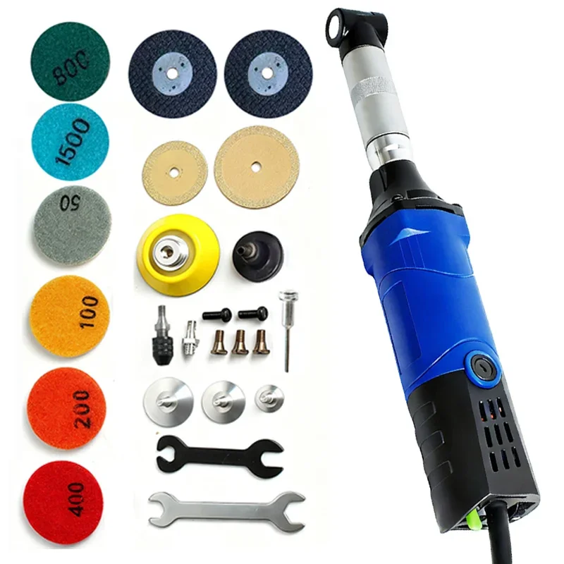 Electric Angle Grinder Ceramic Tile Beauty Sewing Tool 6 Variable Speeds Electric Elbow Grinding Machine Grinder Sander Polisher