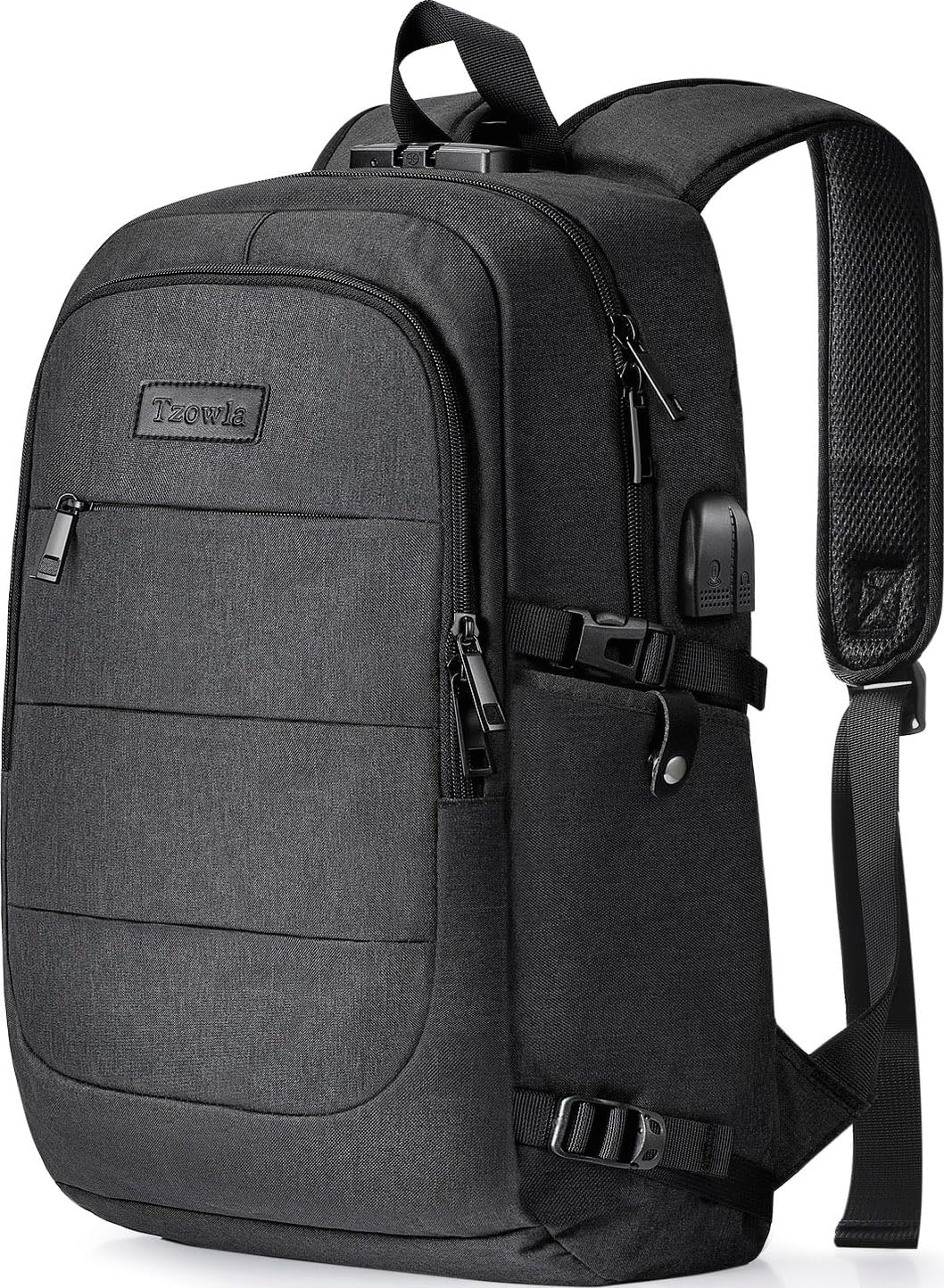 Laptop Travel Slim School Backpack Water Resistant Anti-Theft Bag with USB Charging Port and Lock 15.6 Inch Computer Business Backpacks for Men Women College Student Gift,Bookbag Casual Daypack