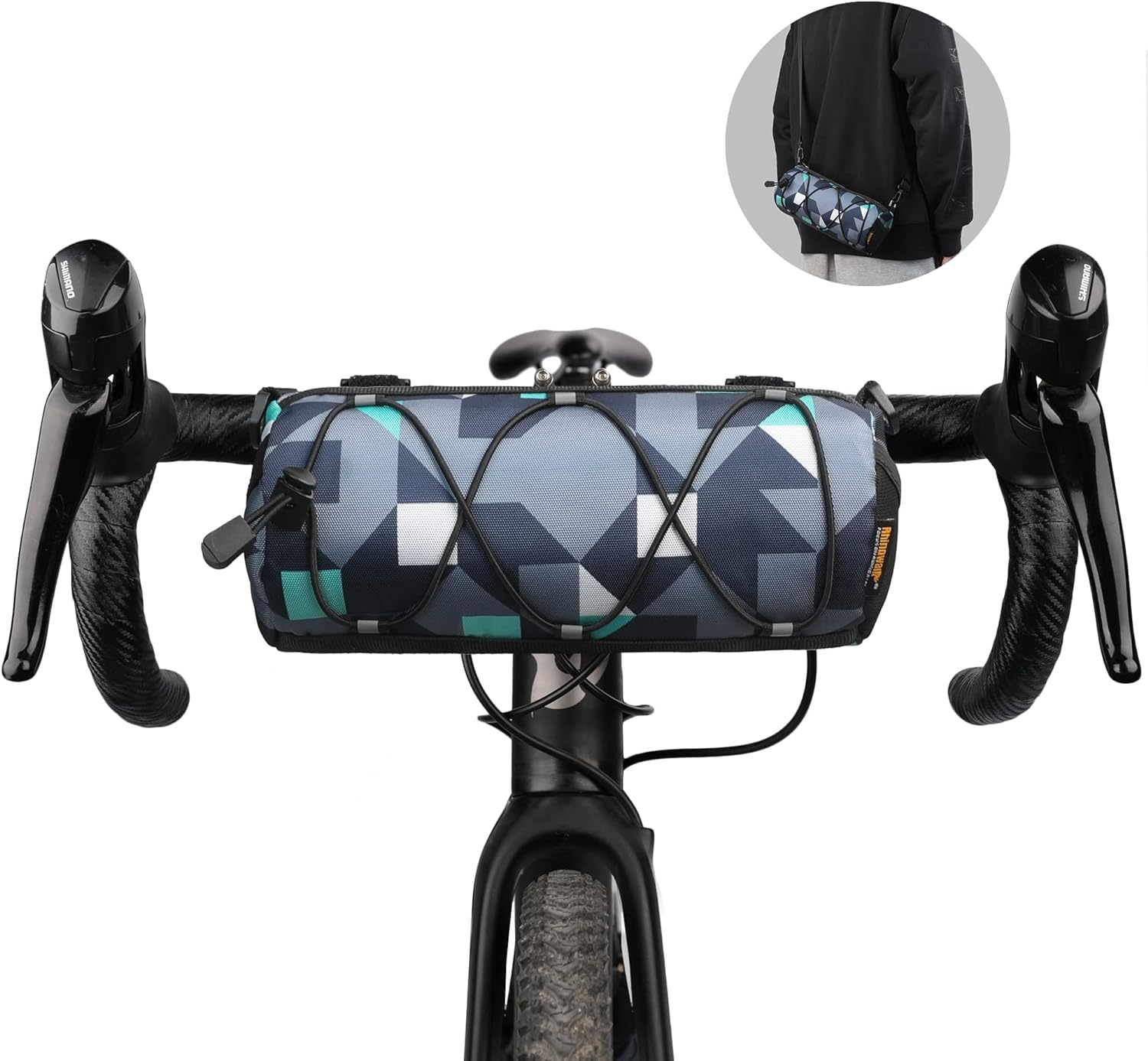 Rhinowalk Bike Handlebar Bag Bicycle Front Bag Shoulder Bag Storage Bag with ... - Picture 9 of 20
