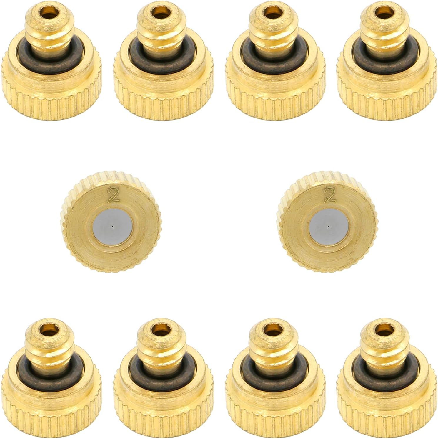 10Pcs Brass Misting Nozzle - 0.004" Orifice (0.1mm) Dia 10/24 UNC Replacement... - Picture 12 of 18
