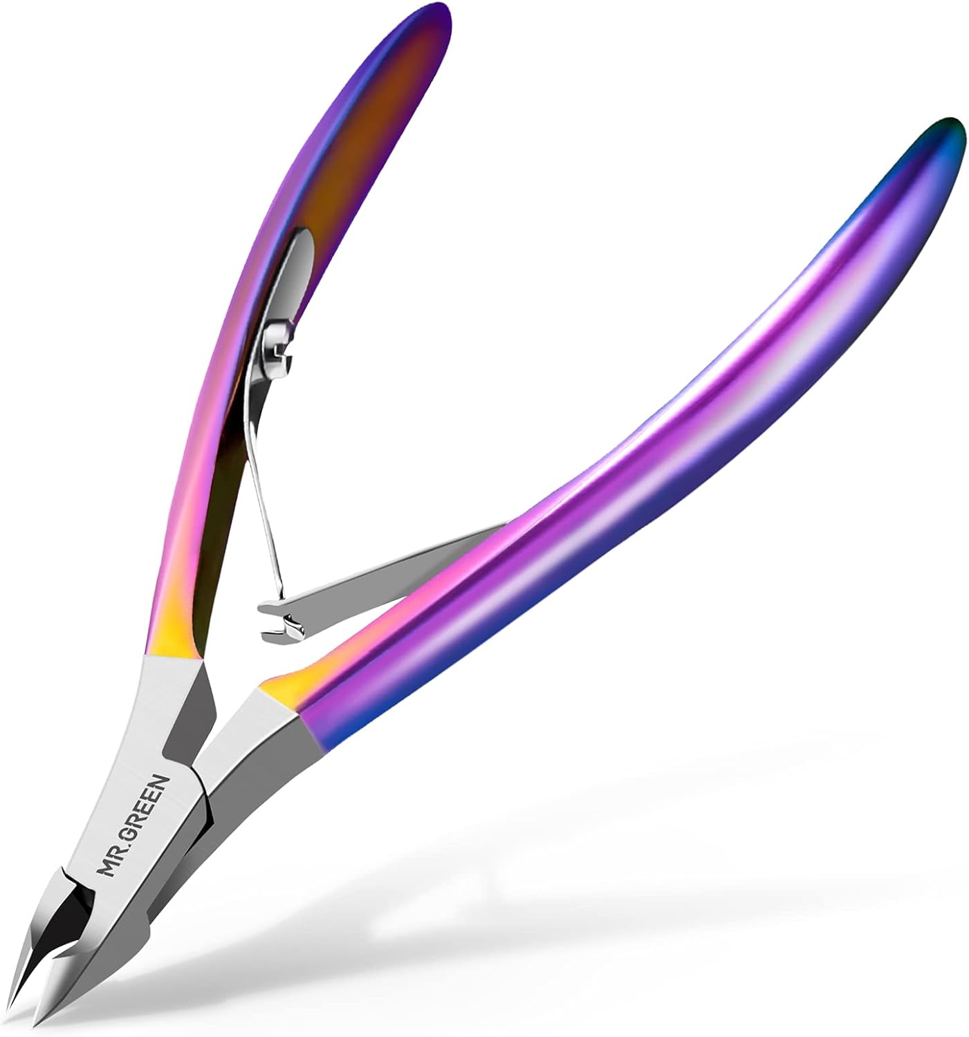Cuticle Nippers Gorgeous Colorful Cuticle Scissors Nail Manicure Clippers Trimmer Dead Skin Remover Cutters Beauty Tool (Colored Titanium)