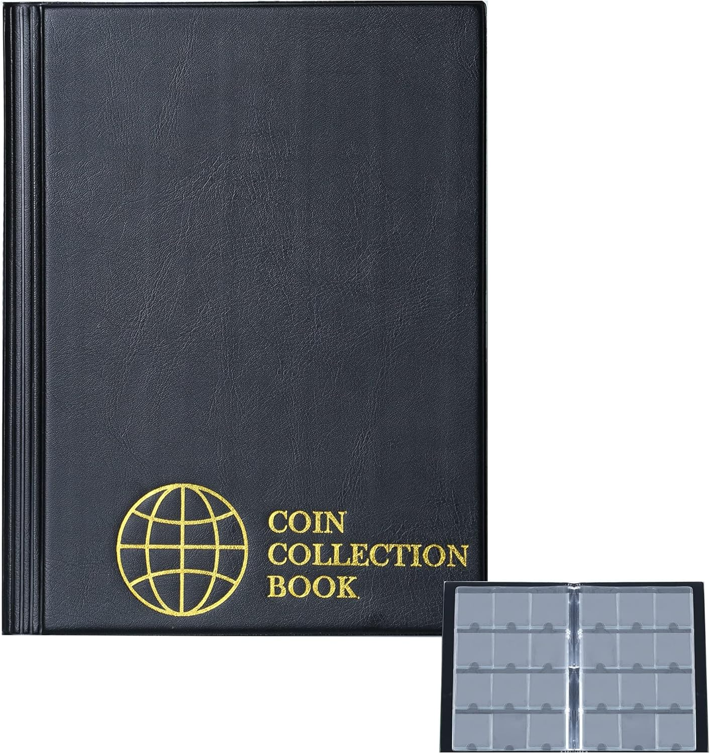 Coin Flip Holder Albums - 120 Pockets 2X2 Inches Coin Storage Books for Coin 